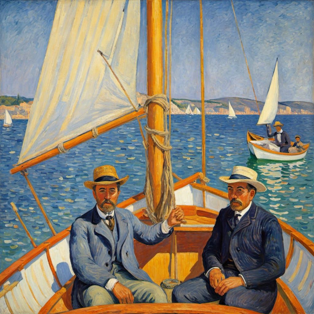 Signac and His Friend in a Sailboat