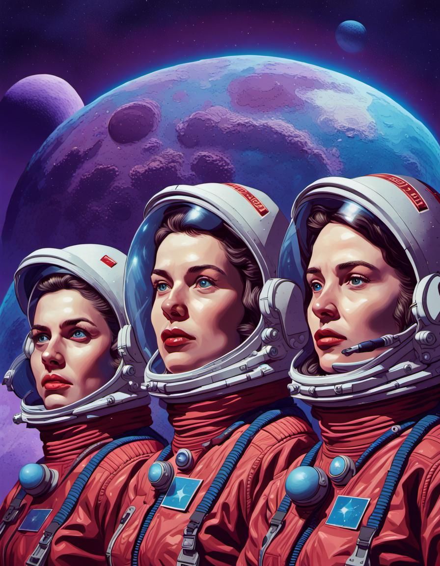 Russian Cosmonauts in Communist Propaganda Poster Art