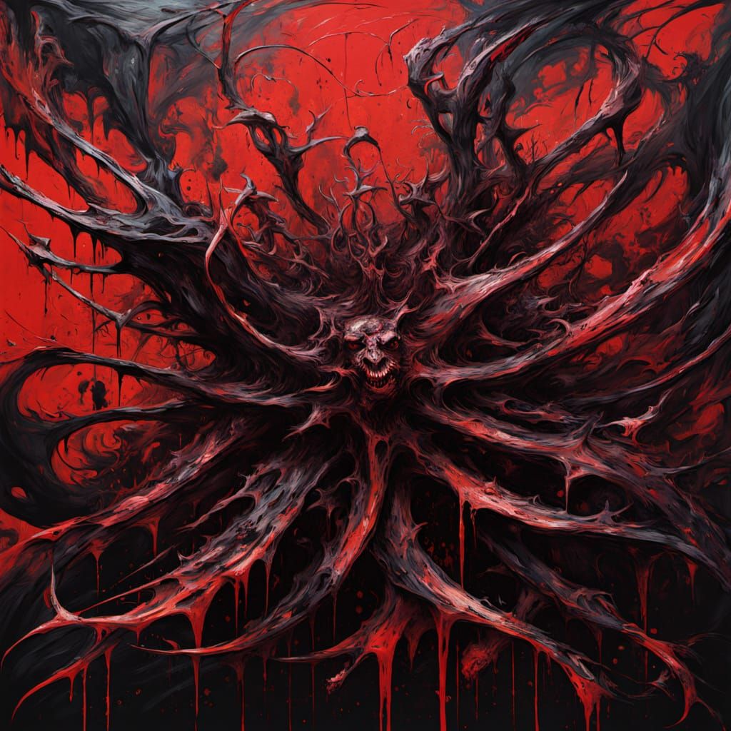 Dramatic Action Painting Unfolds in Hyperbolic Geometry