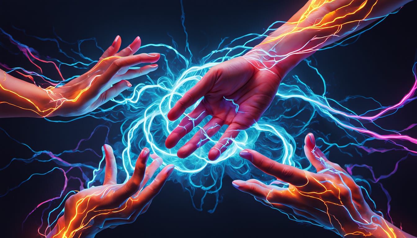 Electric Surrealist Dreamscape with Vibrant Brushstrokes