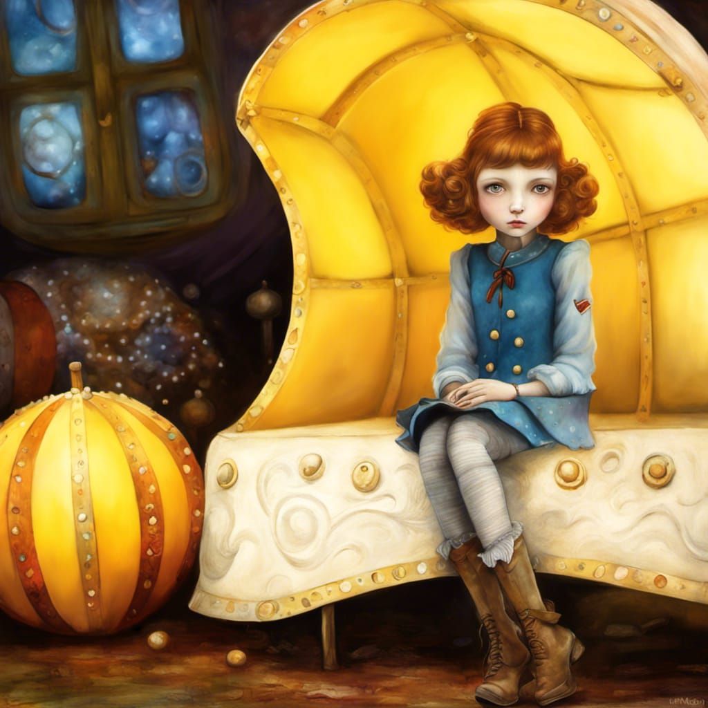 Dreamlike Derelict Carnival Scene in Detailed Fantasy Art