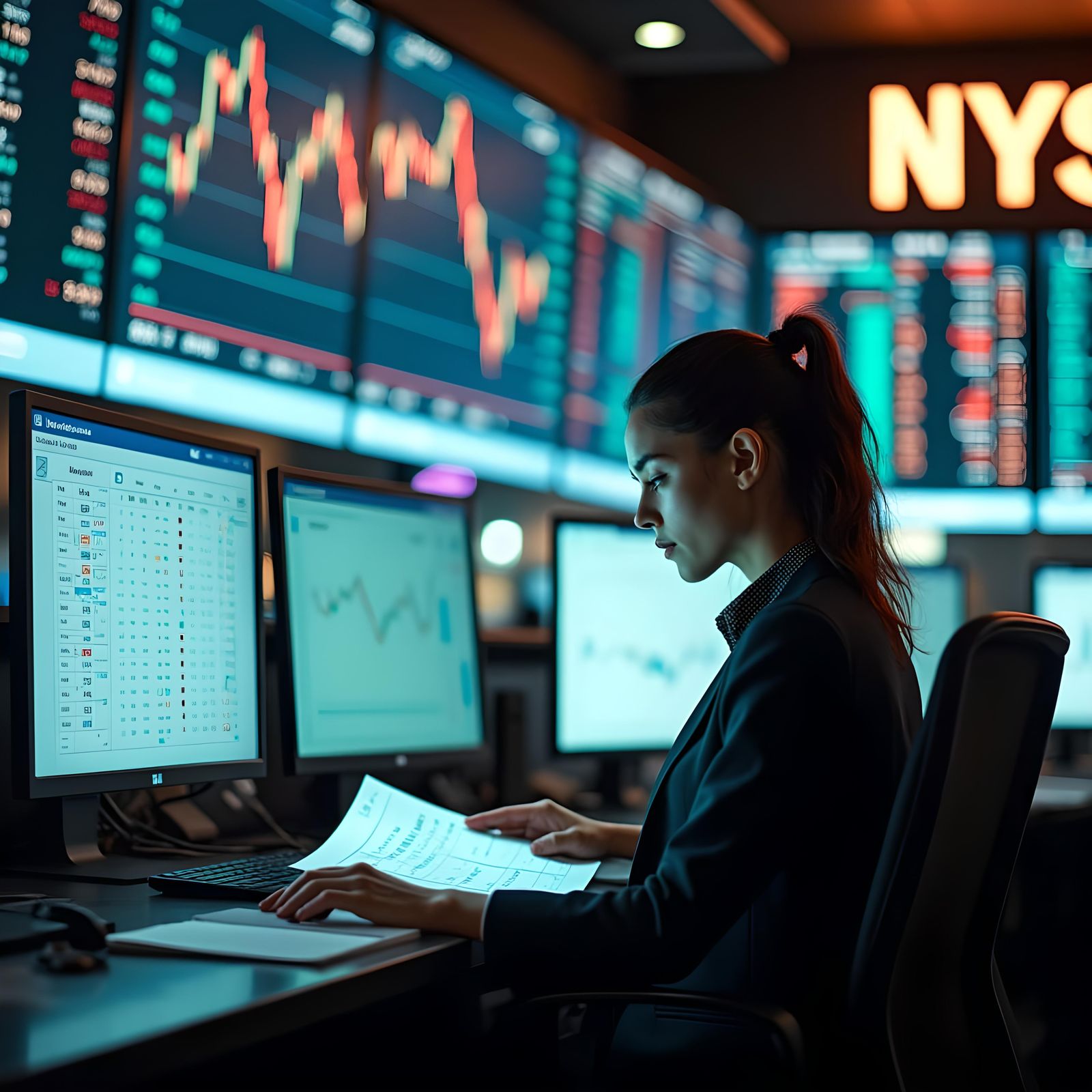 Trading Period Calendar with Market Trends: Cinematic Style