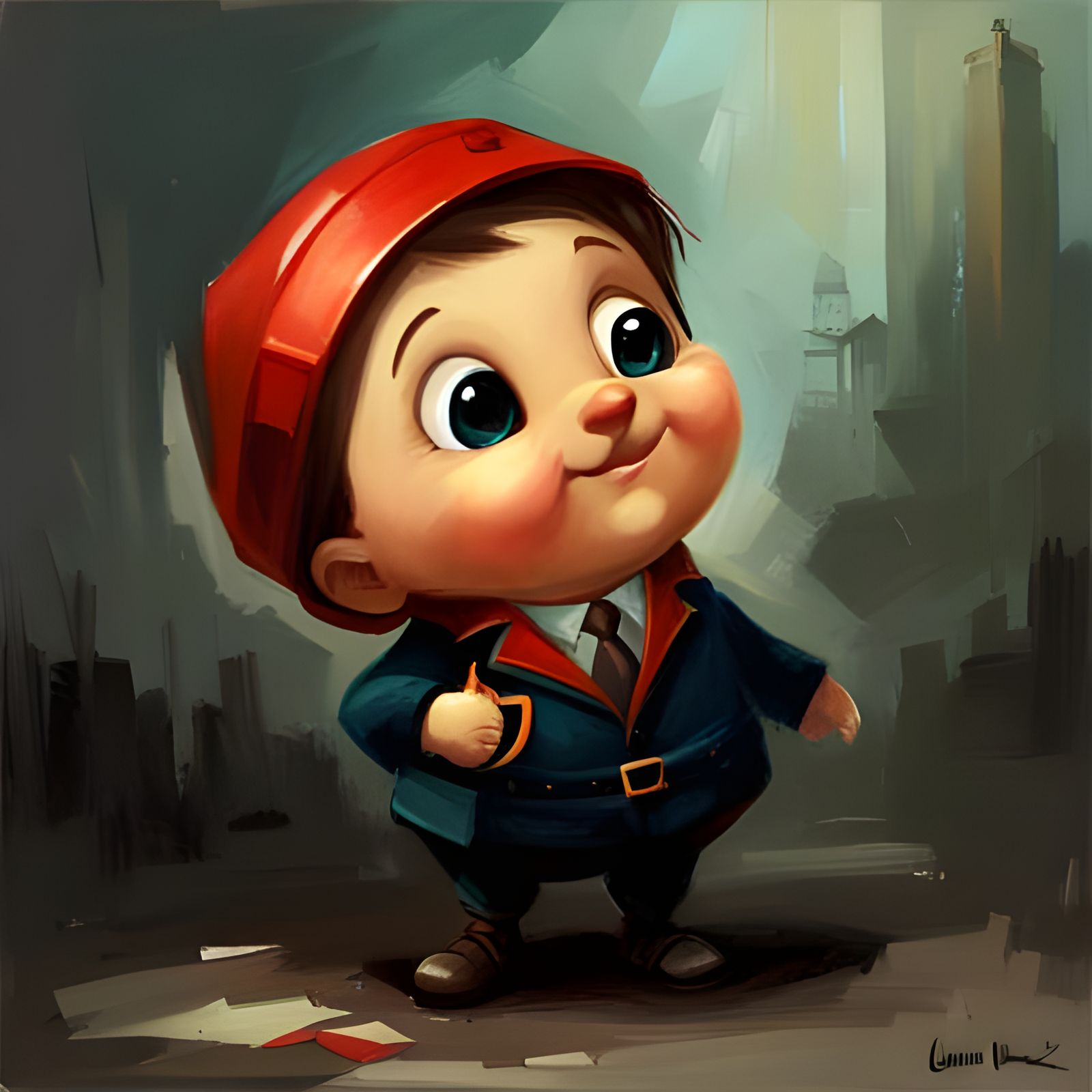 Expressive Oil Painting of Something Amazing and Cute