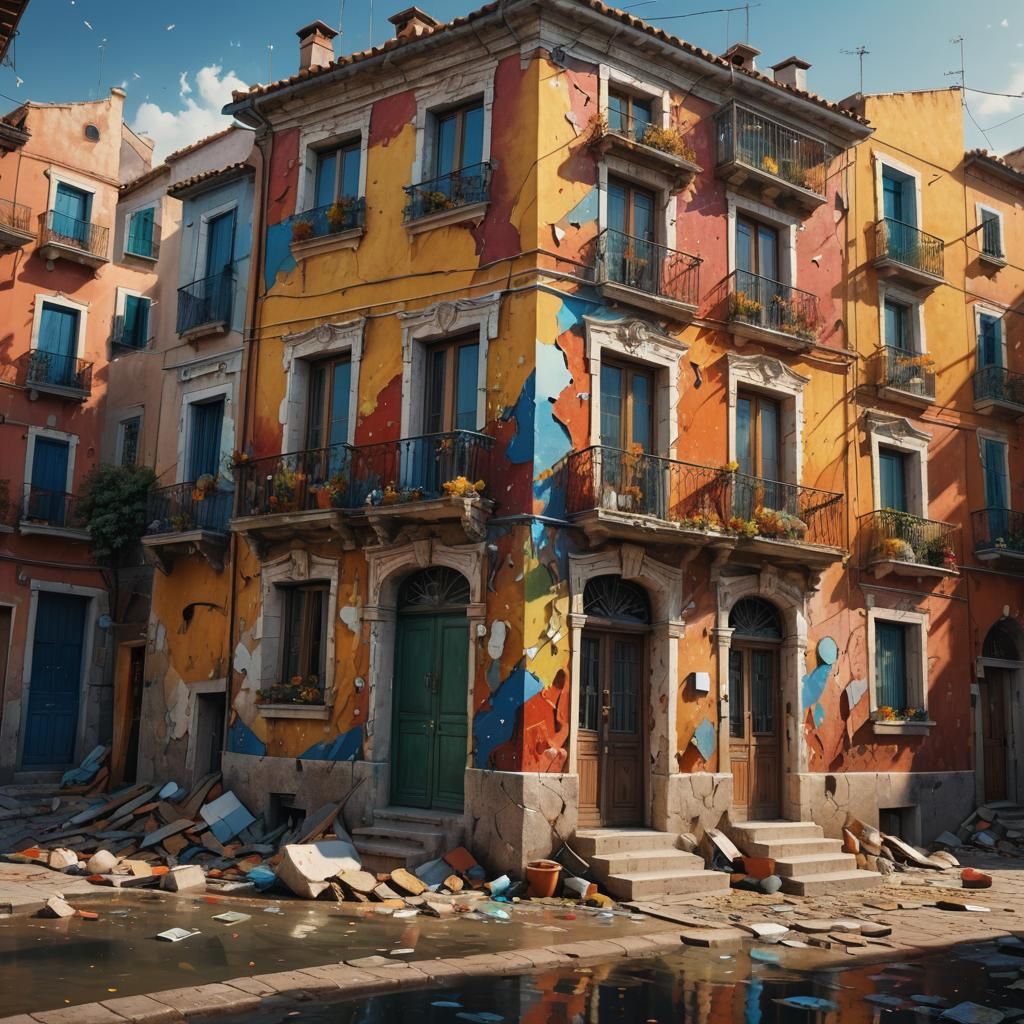 Hyperrealistic House Concept Art with Dramatic Lighting