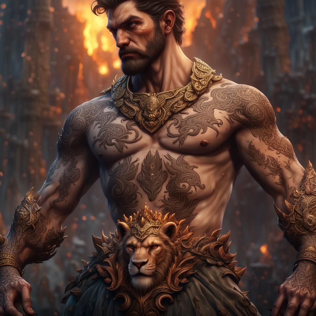 Tattoo Art: Lamb Transformation into Lion