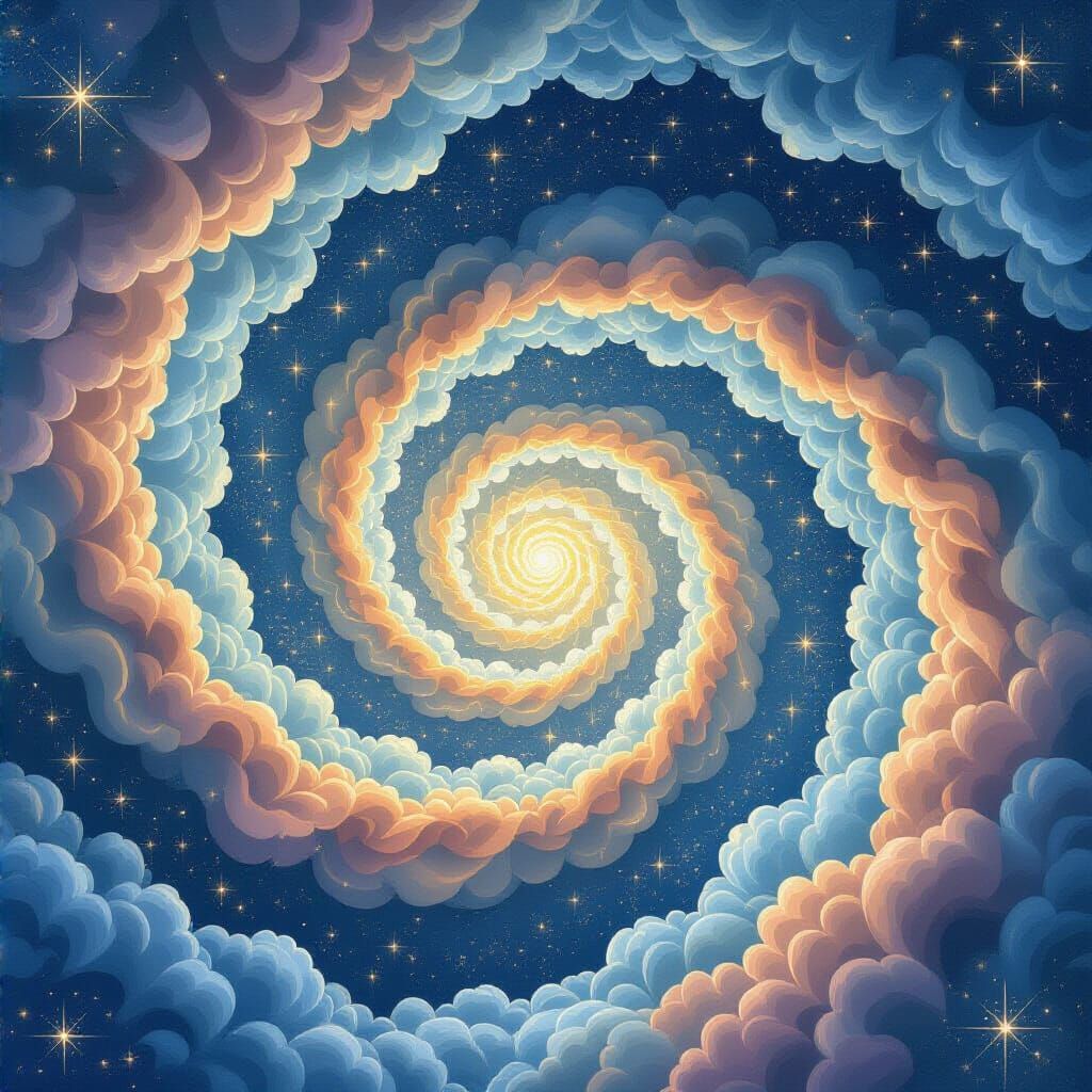 Surreal Cosmic Landscape with Celestial Structures