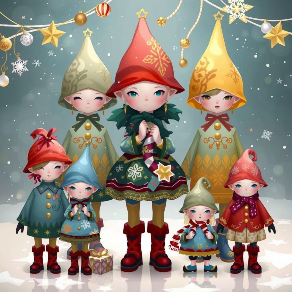 Dreamlike Advent Calendar Character in Whimsical Christmas D...