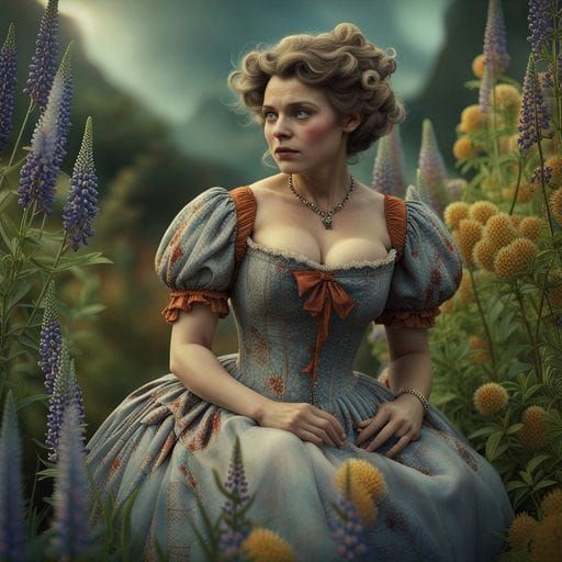 Contemplative Figure Gazing into the Distance