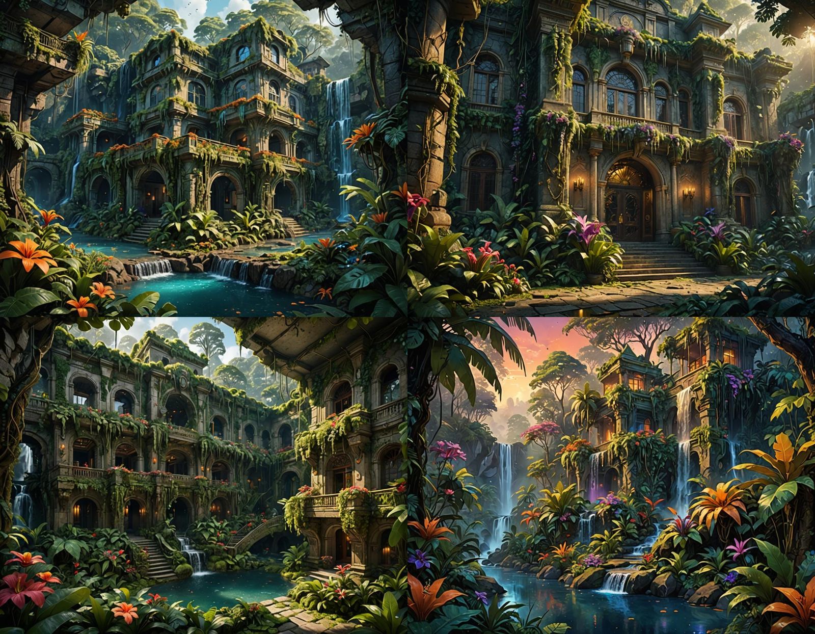 Jungle Hotel: A Fantastical Digital Painting