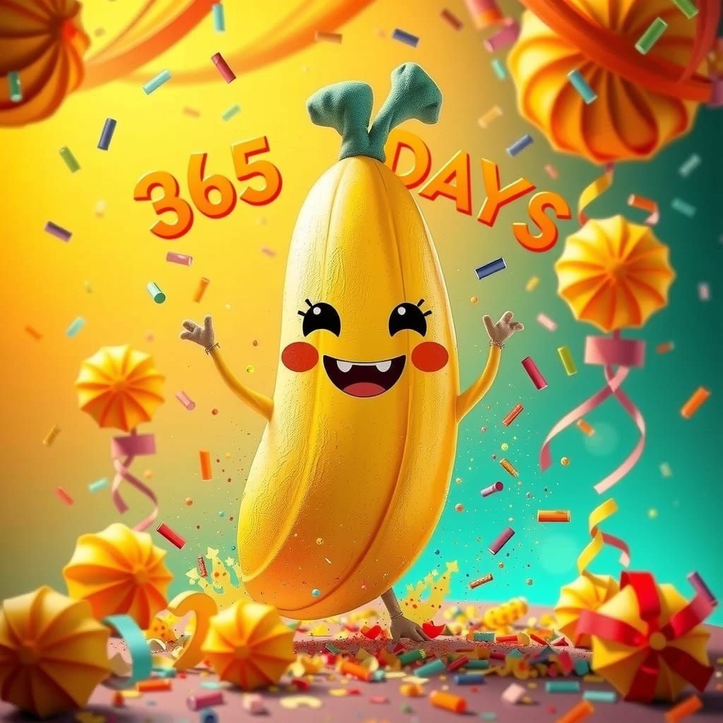 Kawaii 365 Days Celebration Banana