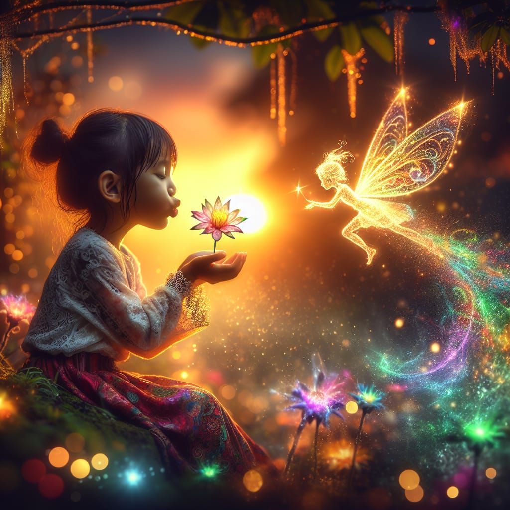 Blowing fairy dust