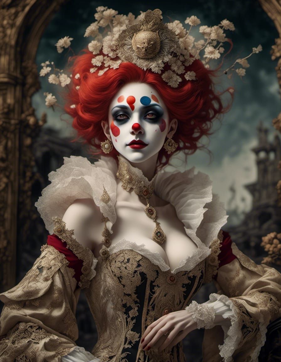 Vintage French Opera Poster with Clown and Piano