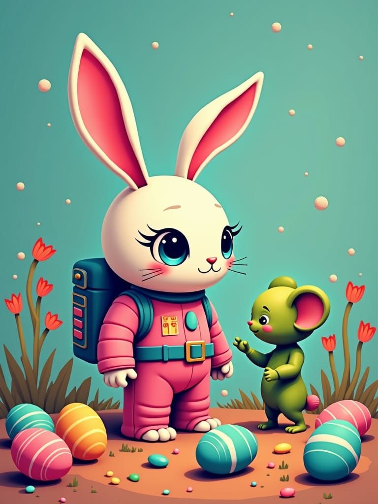 Alien Easter bunny