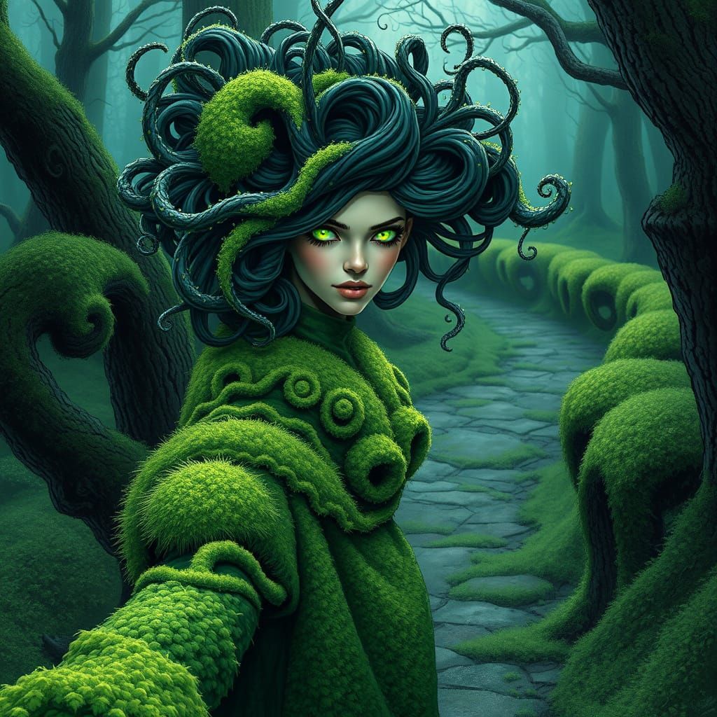 Moss Lady in Comic Book Art