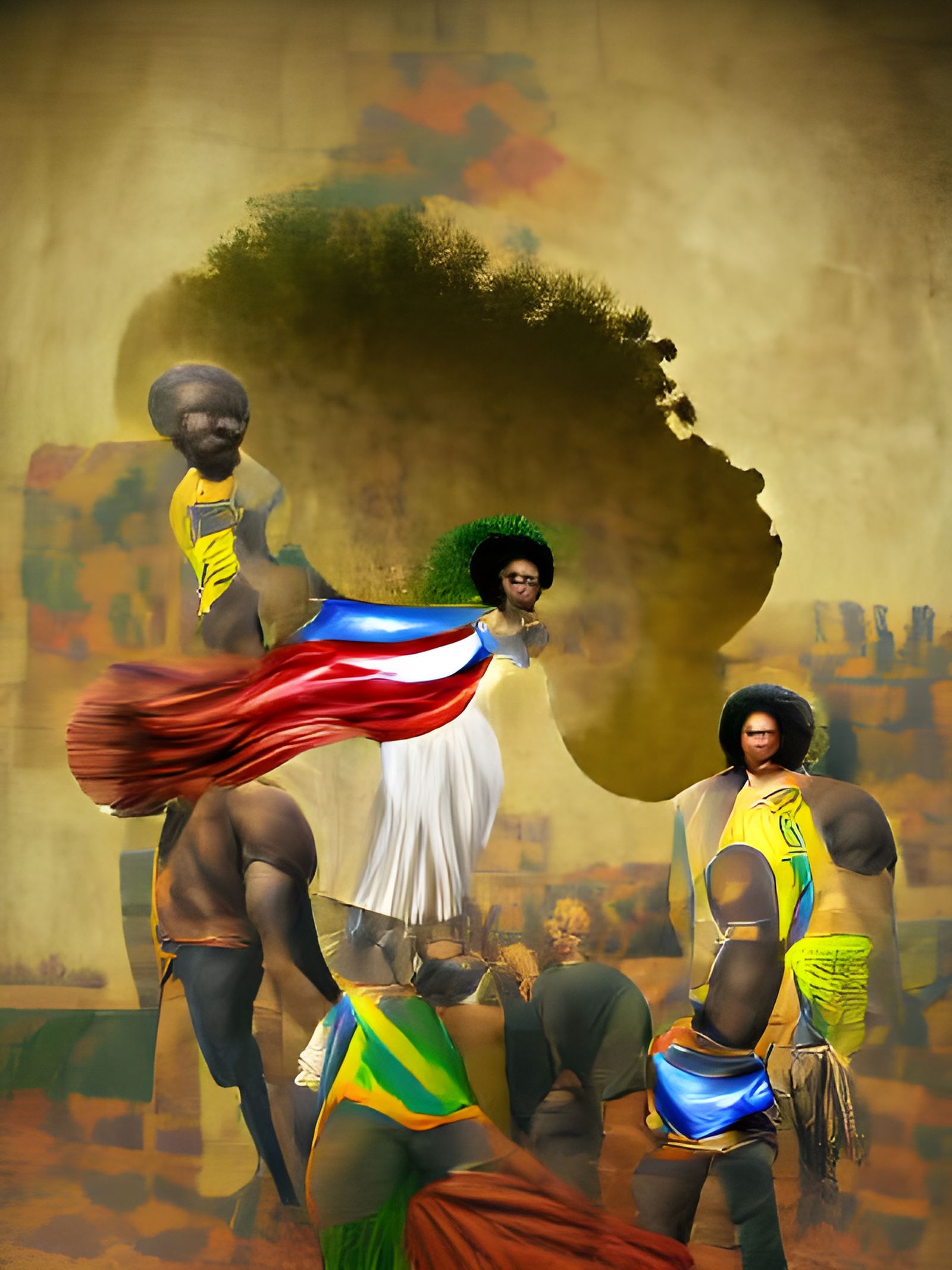Afro-Argentinian Freedom: A Renaissance Digital Illustration