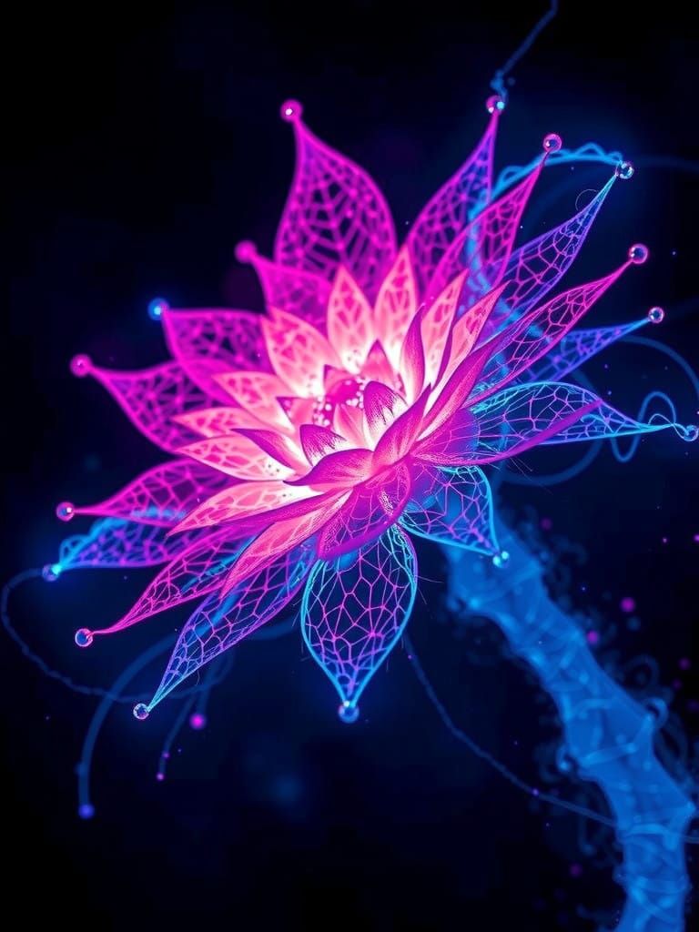 Alien Flower Wreath in Space