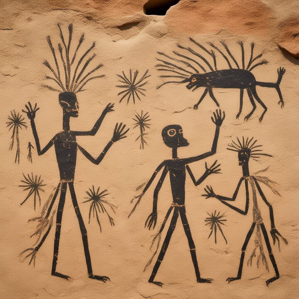 Nevada Desert Petroglyphs: Stone Age Spear Hunter