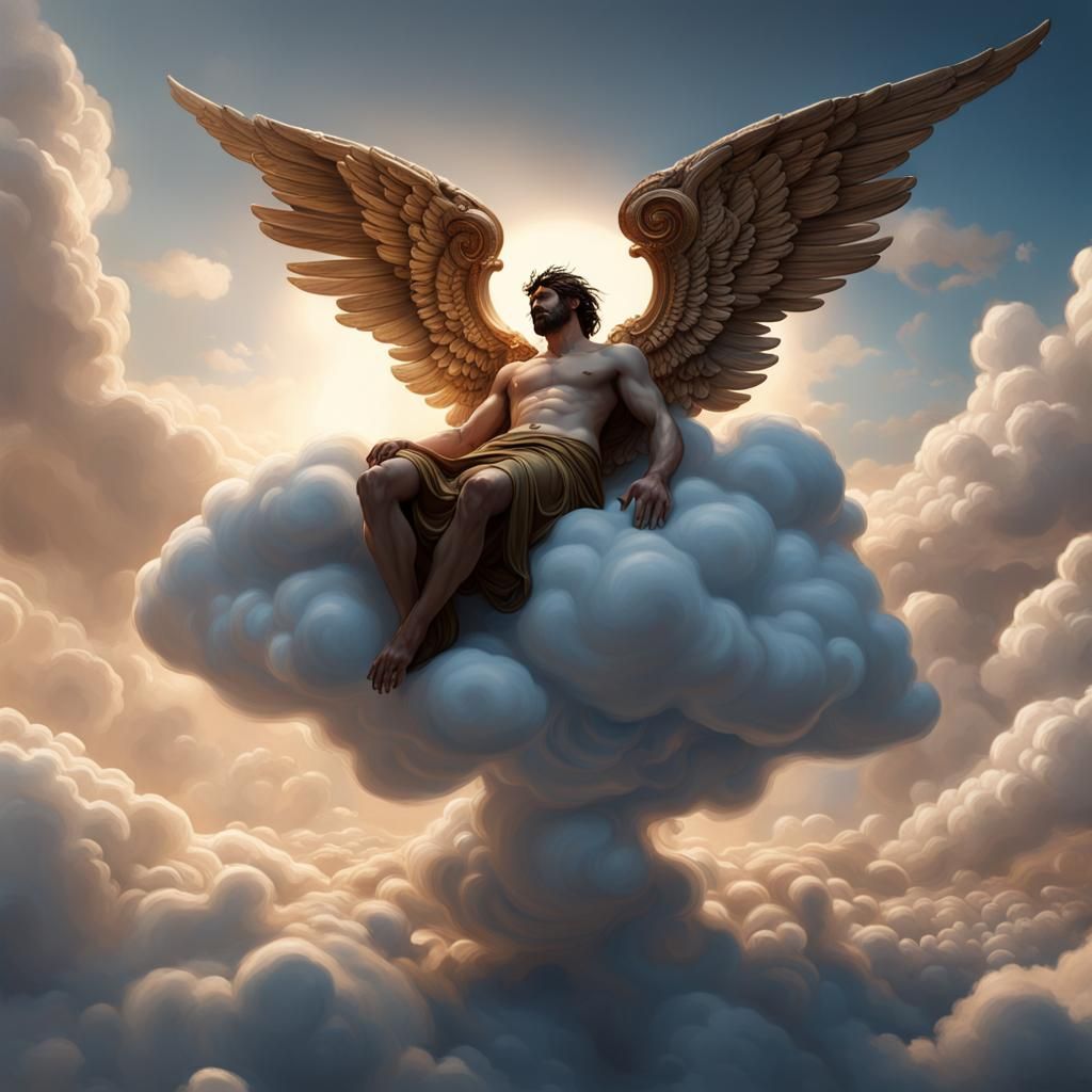 Winged God Morpheus in Dark Fantasy Art