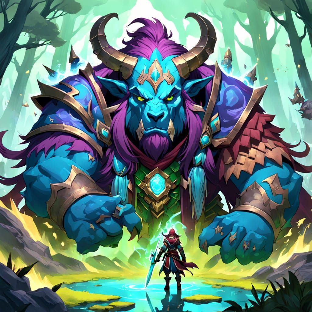 Mystical Azeroth World in Vibrant Anime Style