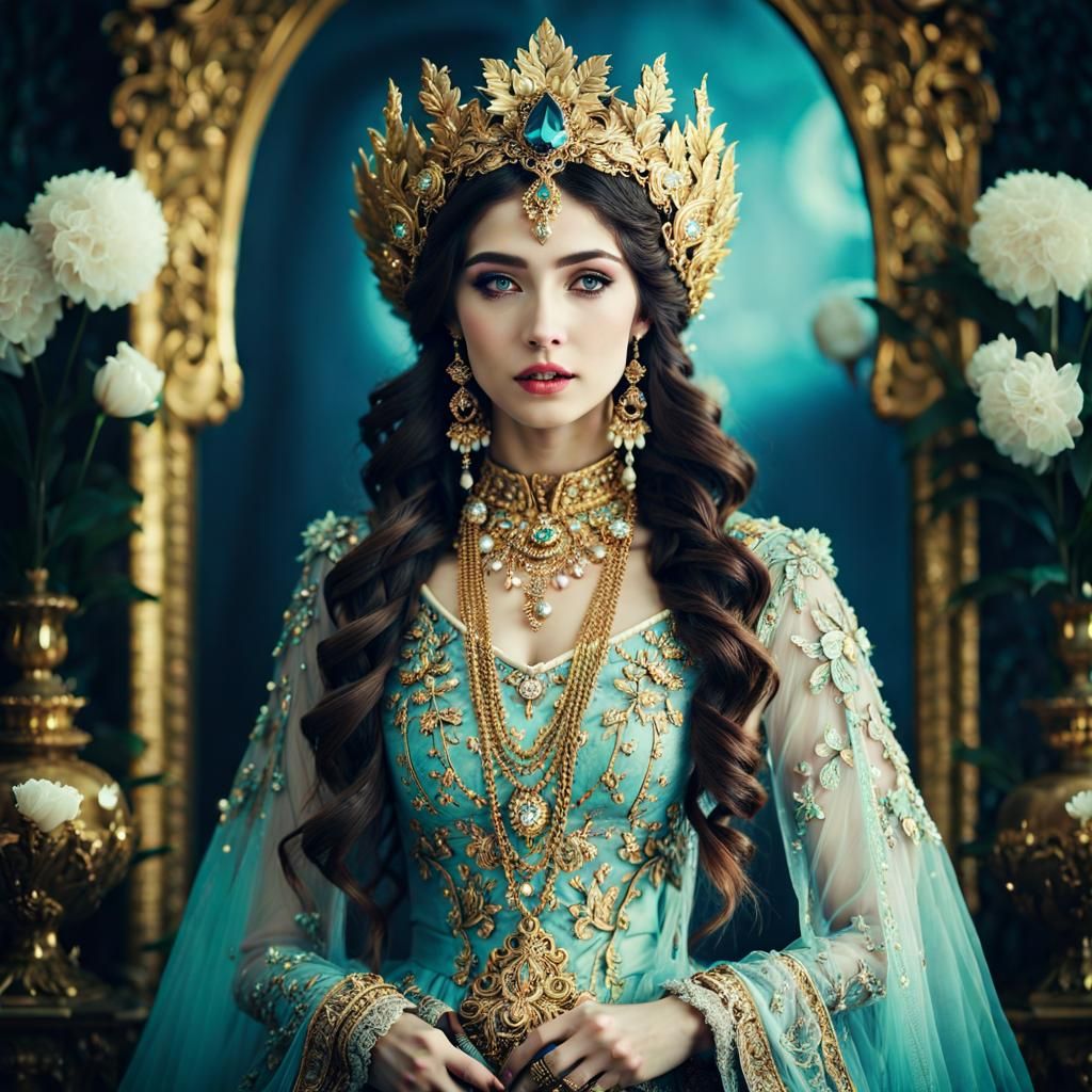 Elegant Woman Portrait in Fine Art Photography Style