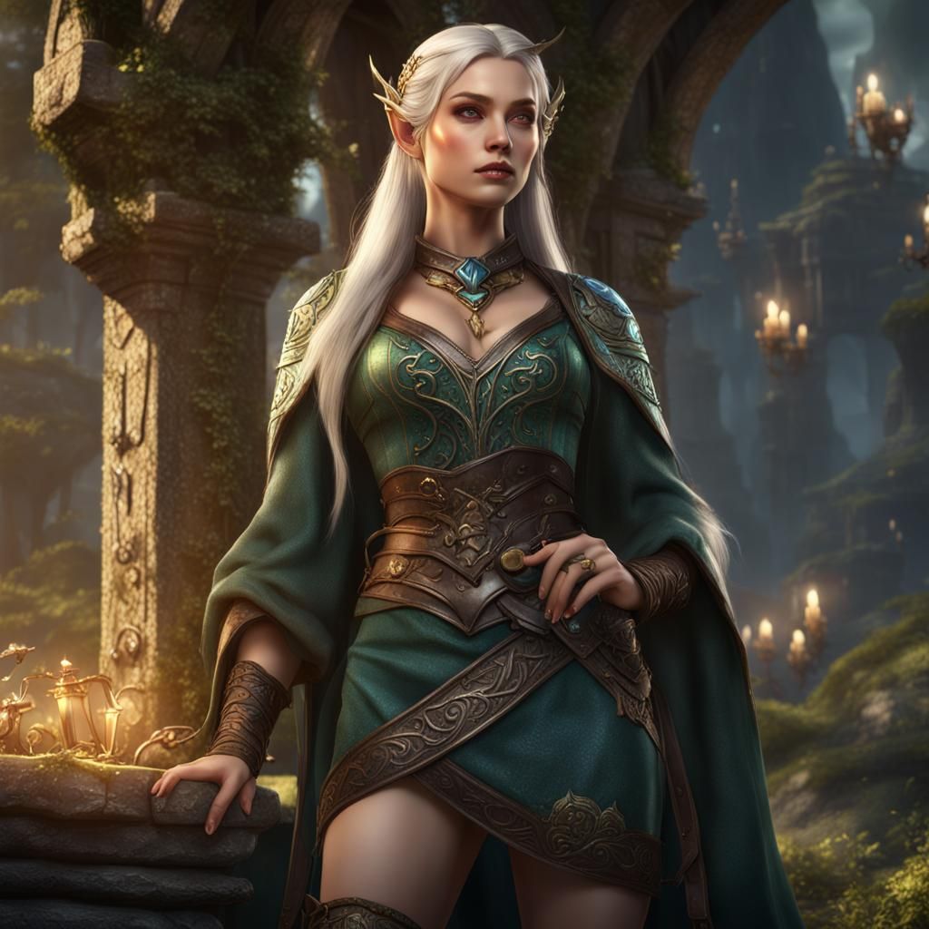 Elvish Princess Fantasy Concept Art, 8K Resolution