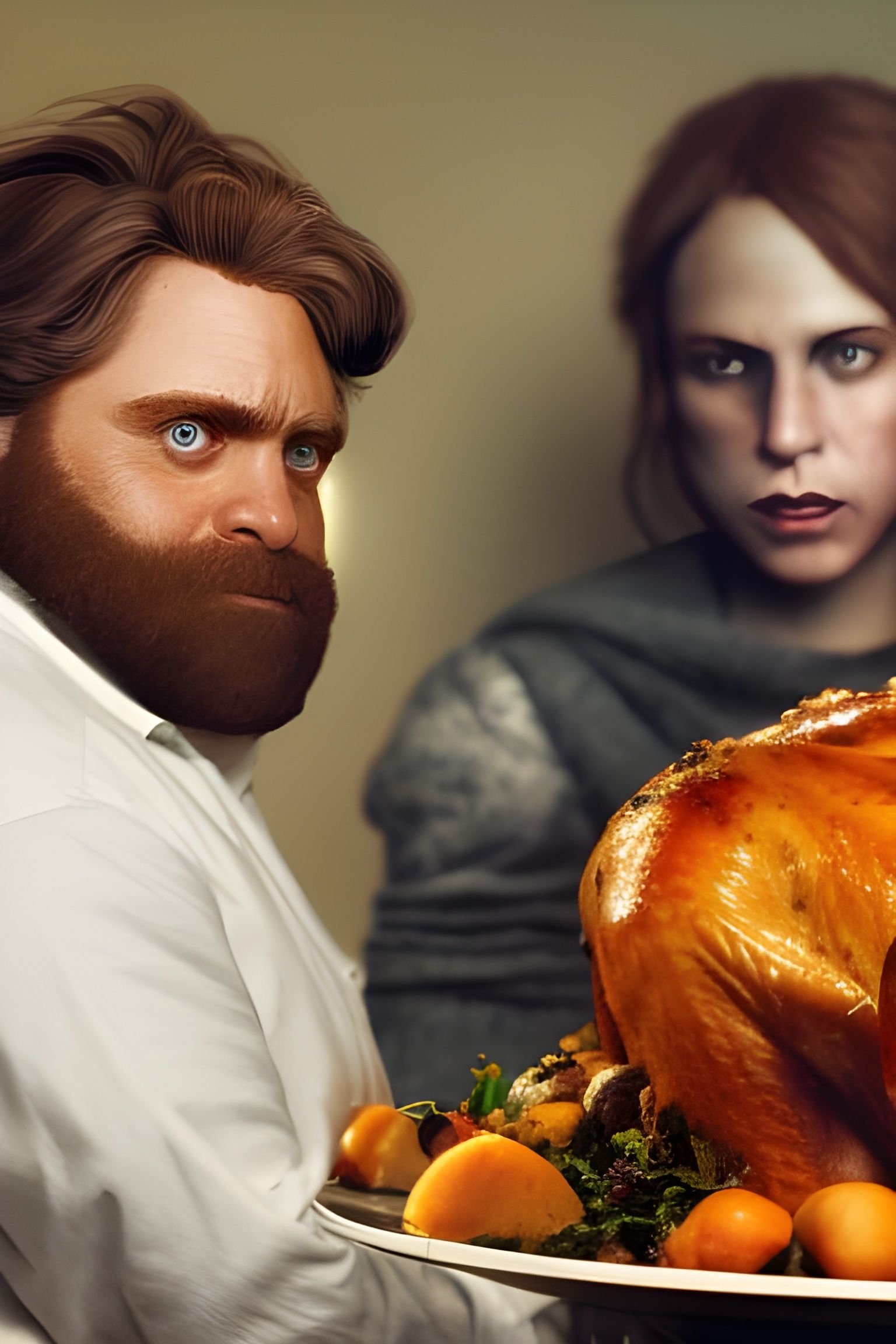 Thanksgiving Feast with Zach Galifianakis: Dark Fantasy Art