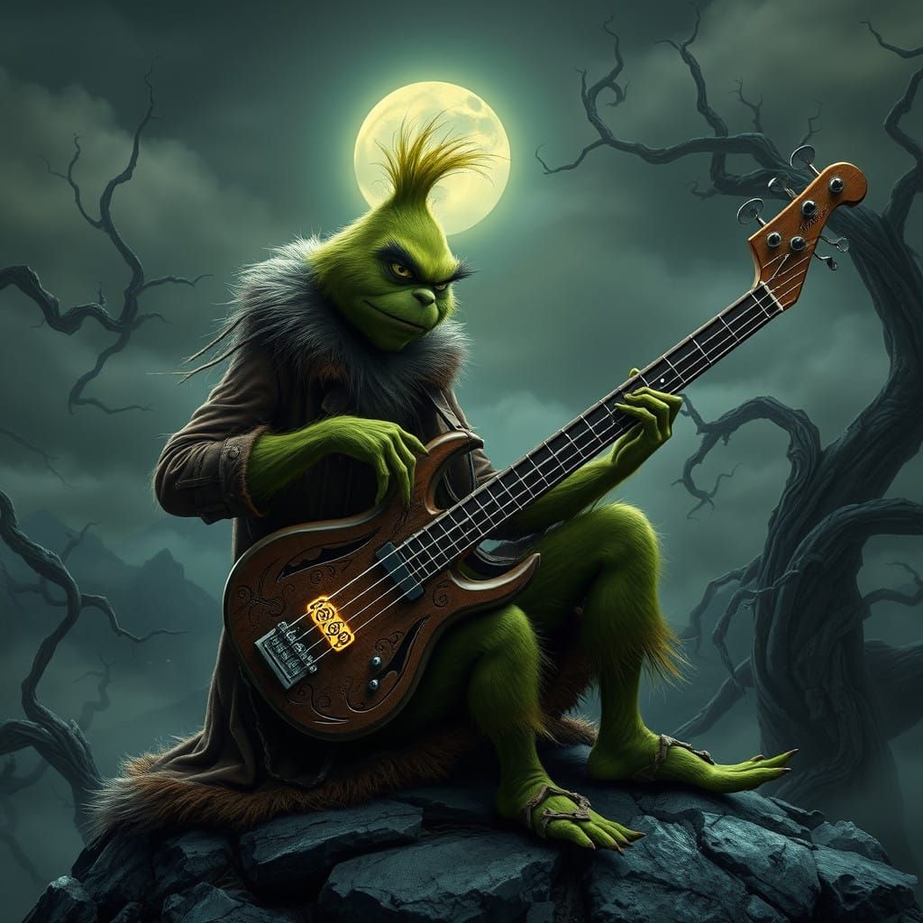 The Grinch Plays 6-String Bass on Mount Crumpet in Cyberpunk...