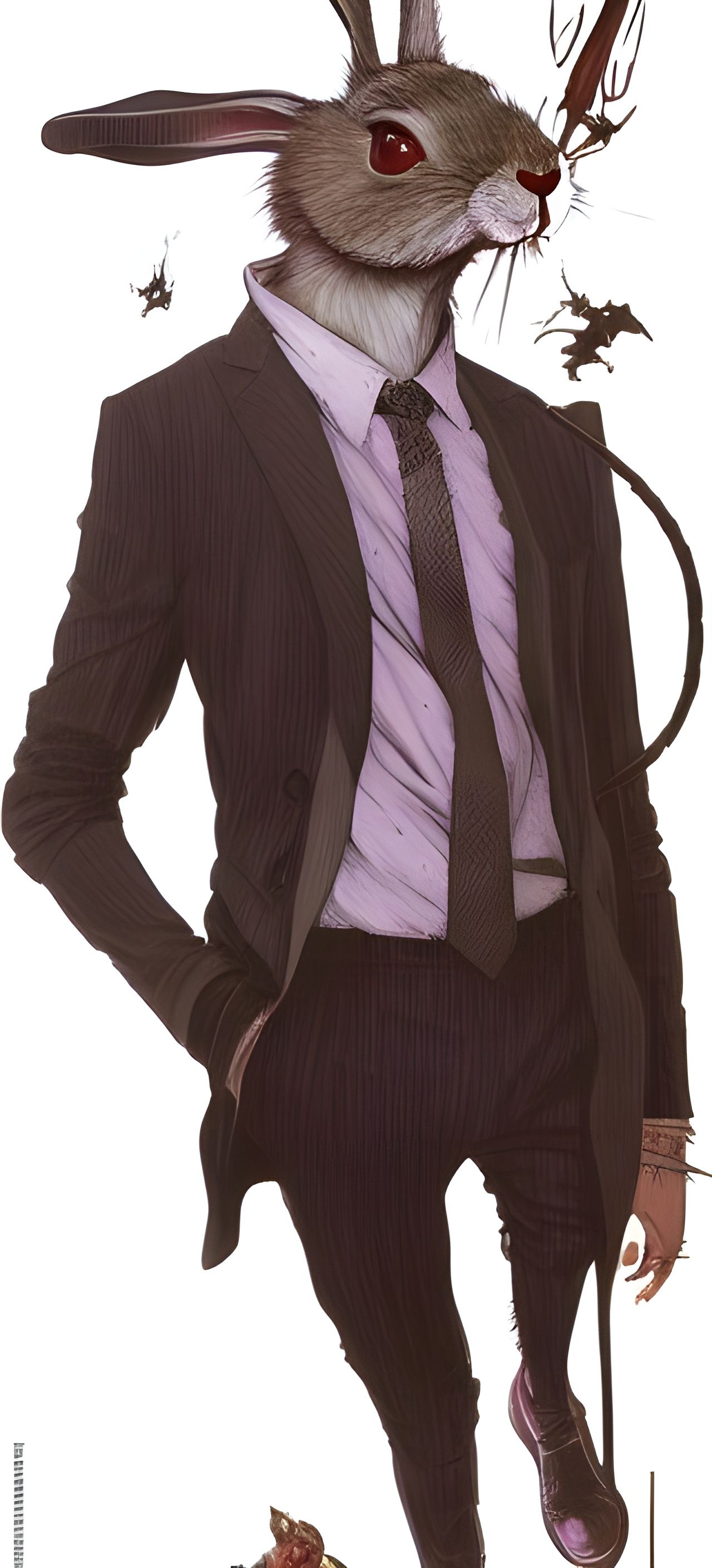 Mobster Bunny Anthro Character as Matte Painting