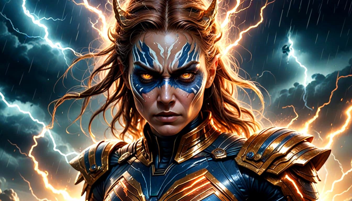 Ethereal Female Mutant in Cosmic Storm