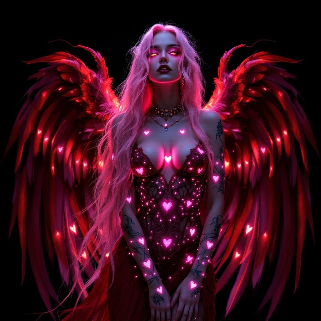 Goth Goddess Venus in Pink-Haired Glory