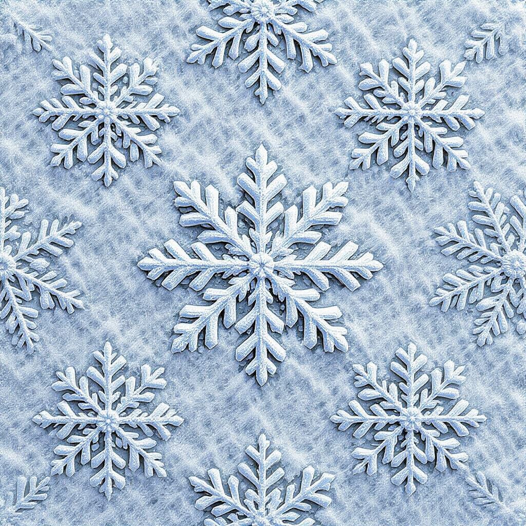 Icy Texture with Snowy Patterns