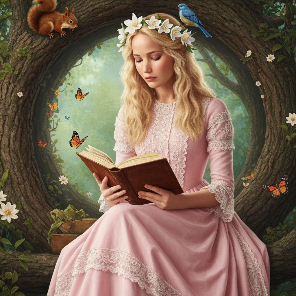 Jennifer Lawrence as Pre-Raphaelite Muse