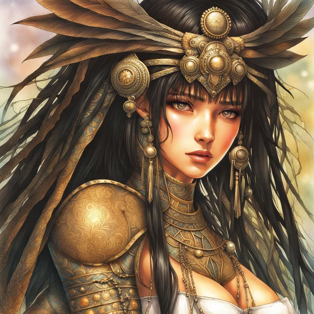 Amazonian Scarab Fairy in Egyptian Aesthetic