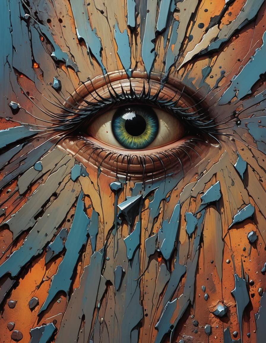 Surreal Macro Fear-Eye Art Inspired by Heavy Metal