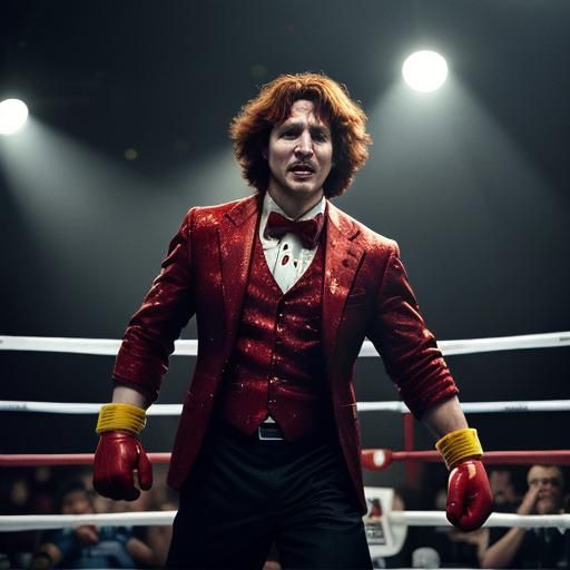 Trudeau vs. Ronald McDonald Boxing Match Film Still