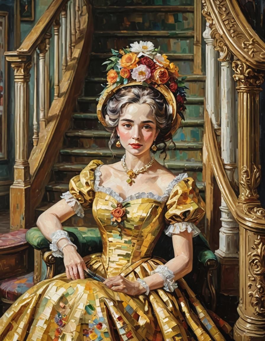 Neo-Impressionist Oil Painting Masterpiece