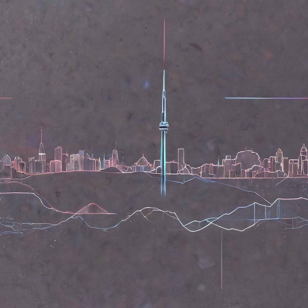 Minimalist Canadian Landmarks in Astral Illustration