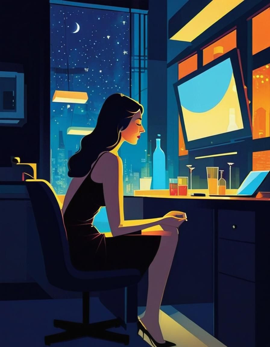 Romantic Digital Illustration in Cel-Shaded Style