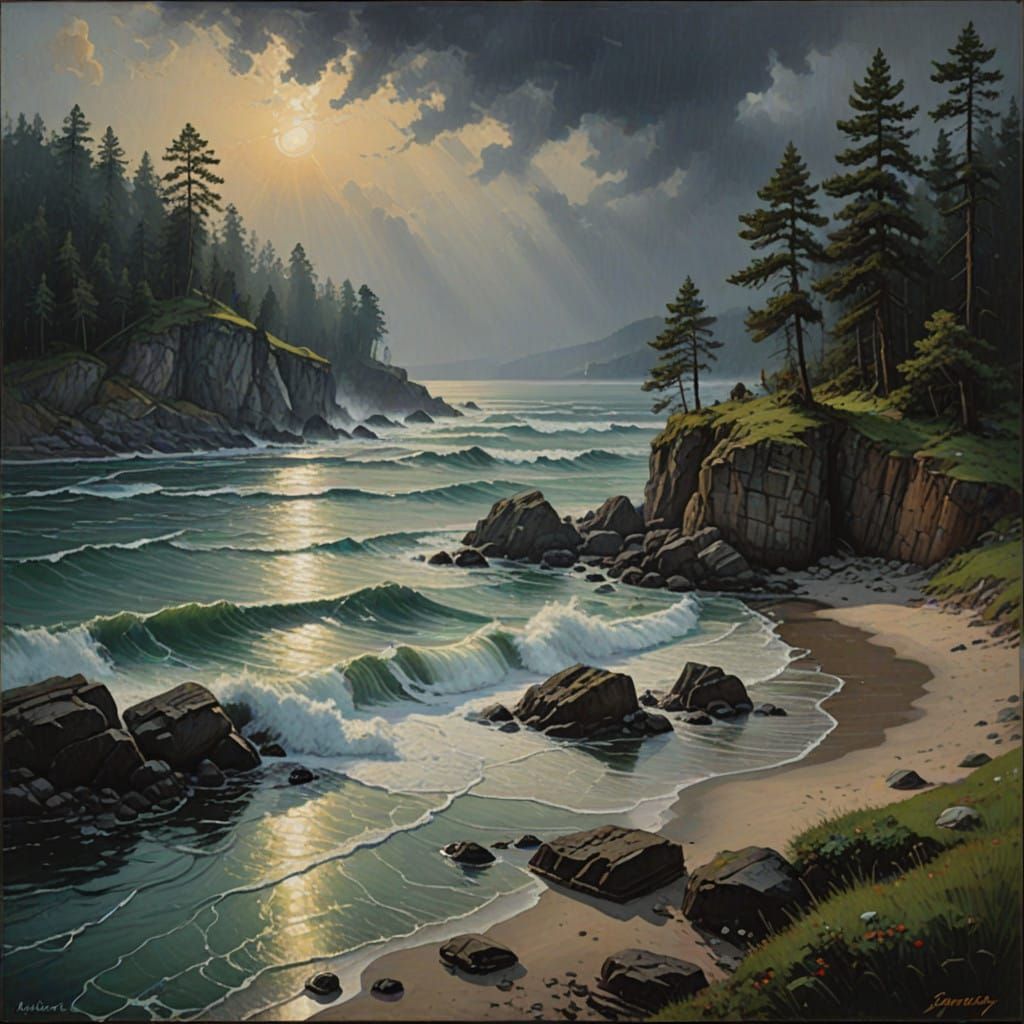 Surreal Oil Painting of Hope as a Mysterious Mist