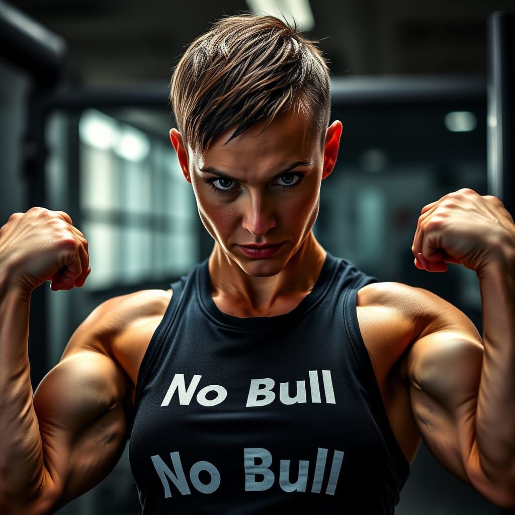 Muscular Personal Trainer in High-Contrast Portrait