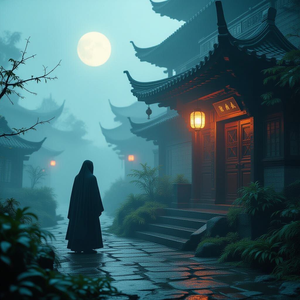 Mystical Ethereal Scene with Cinematic Lighting