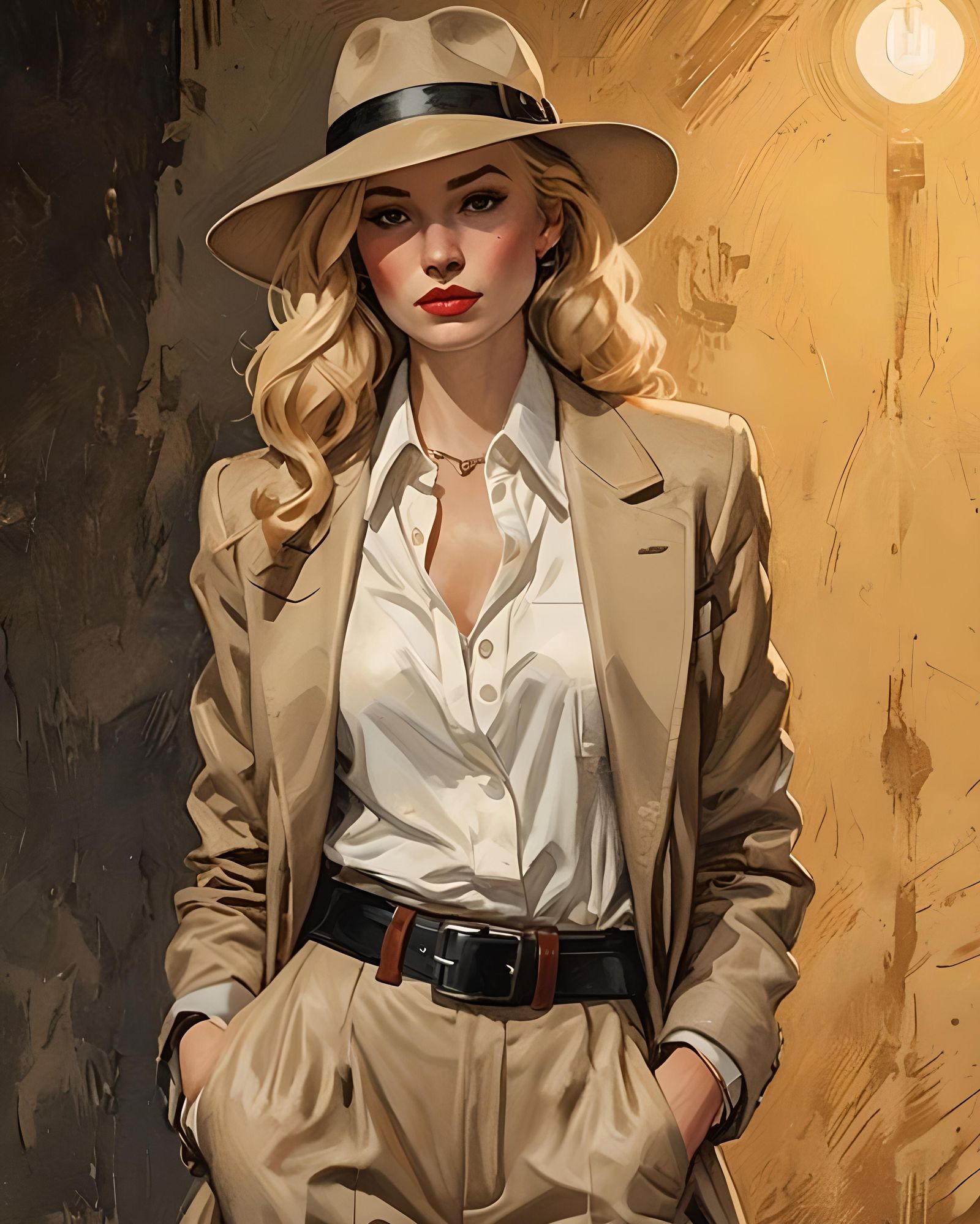 Woman in Suit: Vintage Pulp Comic Art