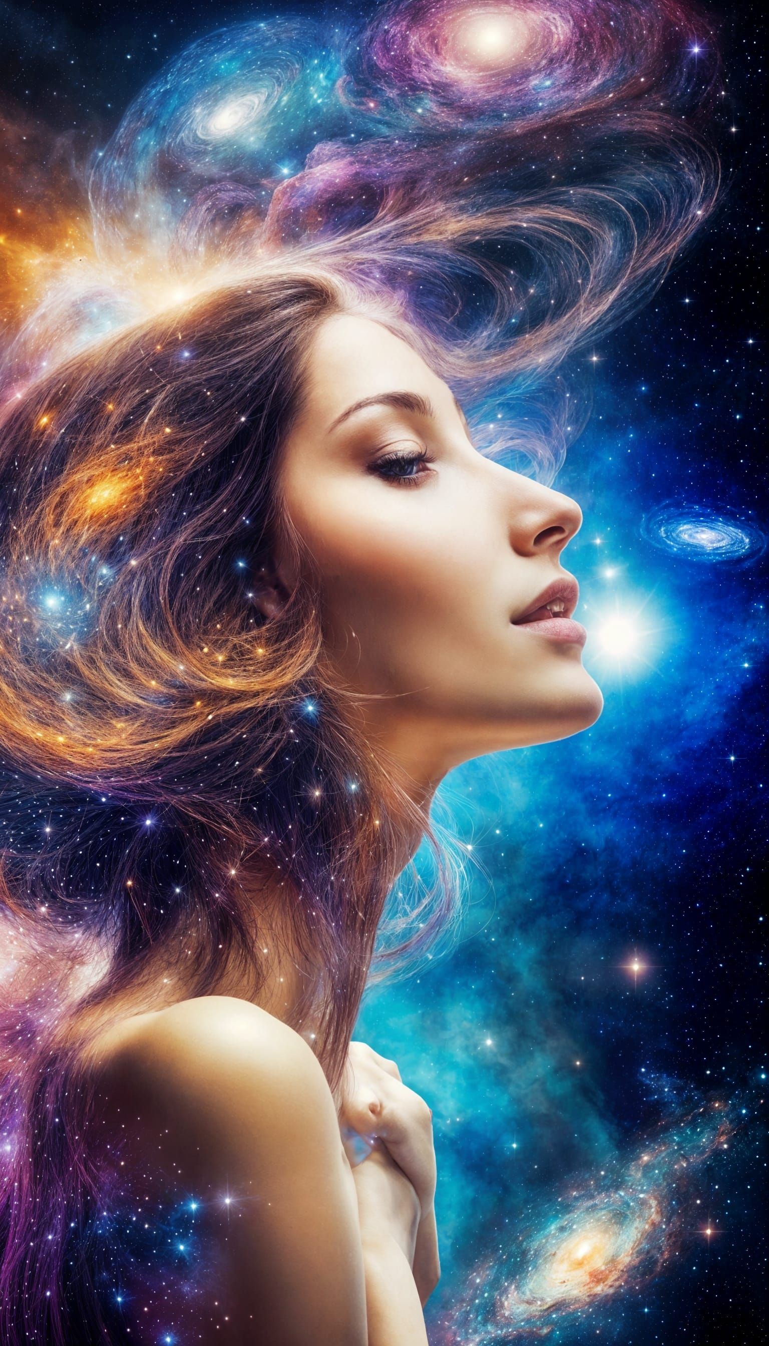 Cosmic Woman: A Digital Rendering of Universal Harmony
