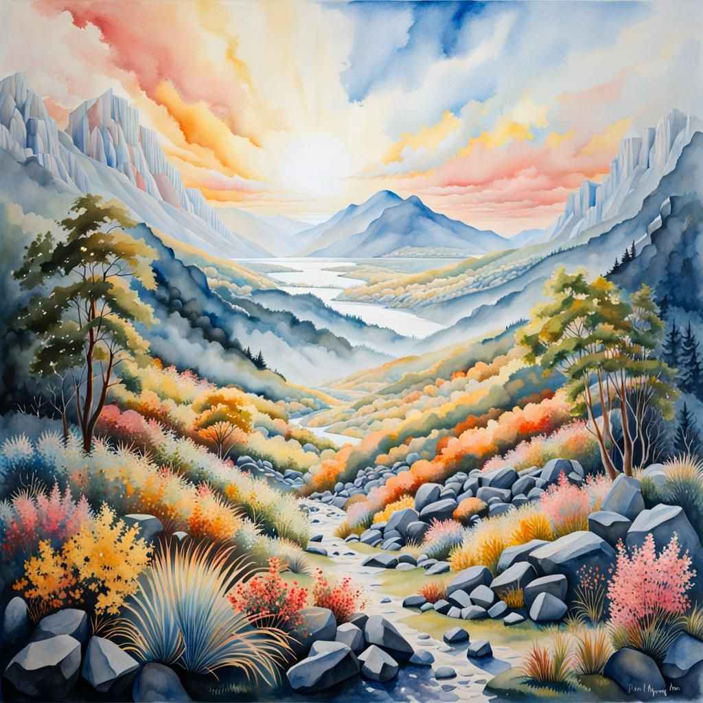 Soul Fragments in Watercolor Masterpiece