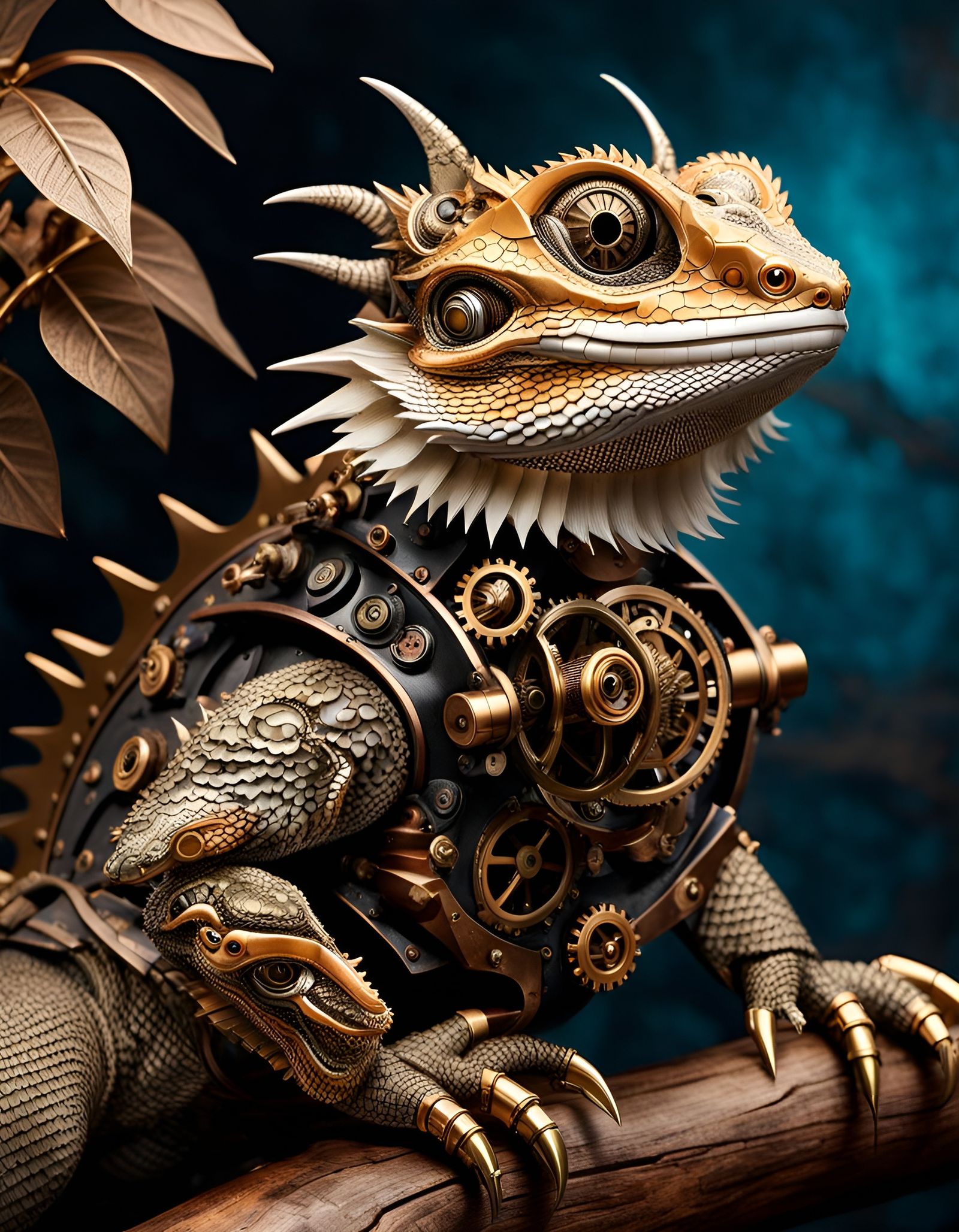 Steampunk Mechanical Dragon Art in Photorealistic Style