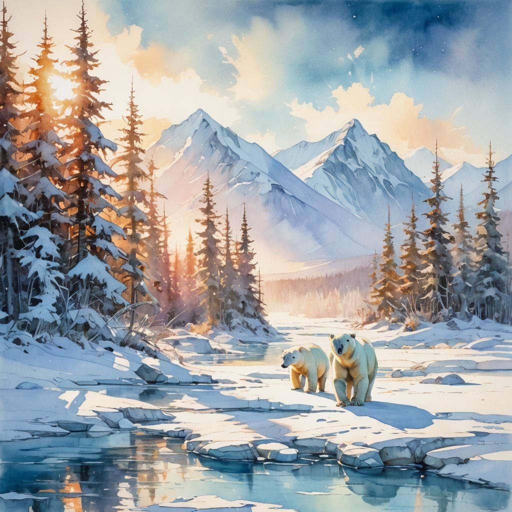 Canadian winter landscape