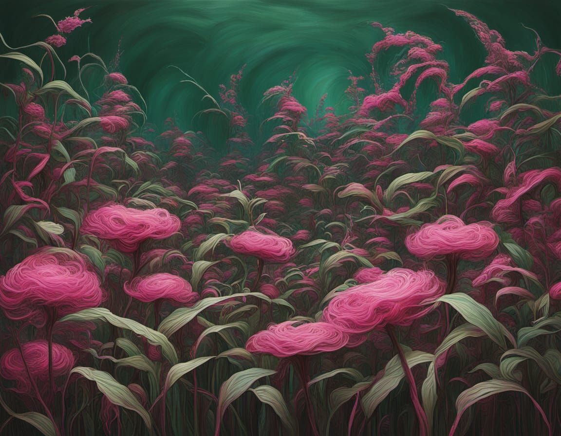 Surreal Abstract Painting of Nevada Spring Forest