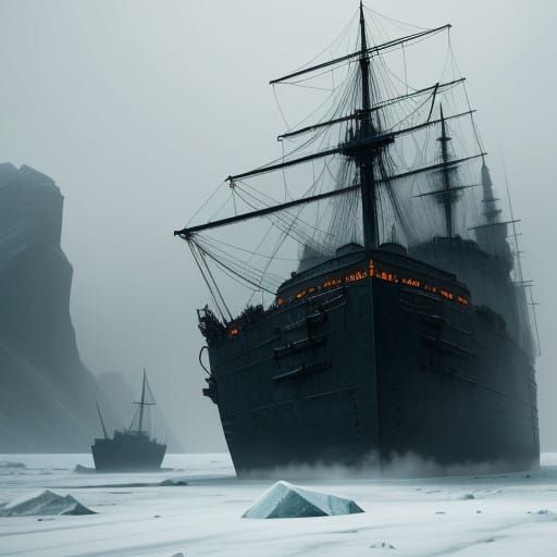 Shattered Imperial Frigate on Icy Winterhold Coast