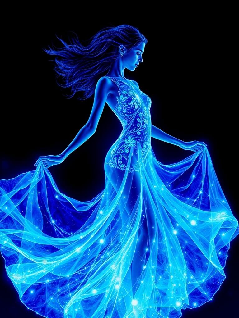 Kirlian Photography of Woman's Energy in Graffiti Art