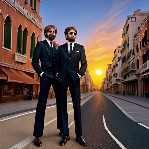 Surreal Cityscape: Planets Align in Desert Jungle